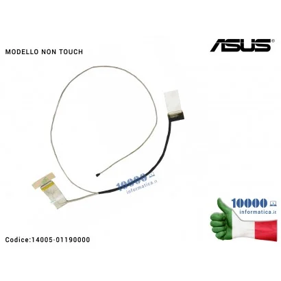 14005-01190000 Cavo Flat LCD ASUS [40 PIN] X751 X751LD X751L X751LN X751LX X751MA X751M F751 [VERSIONE NON TOUCH] 14005-01190000