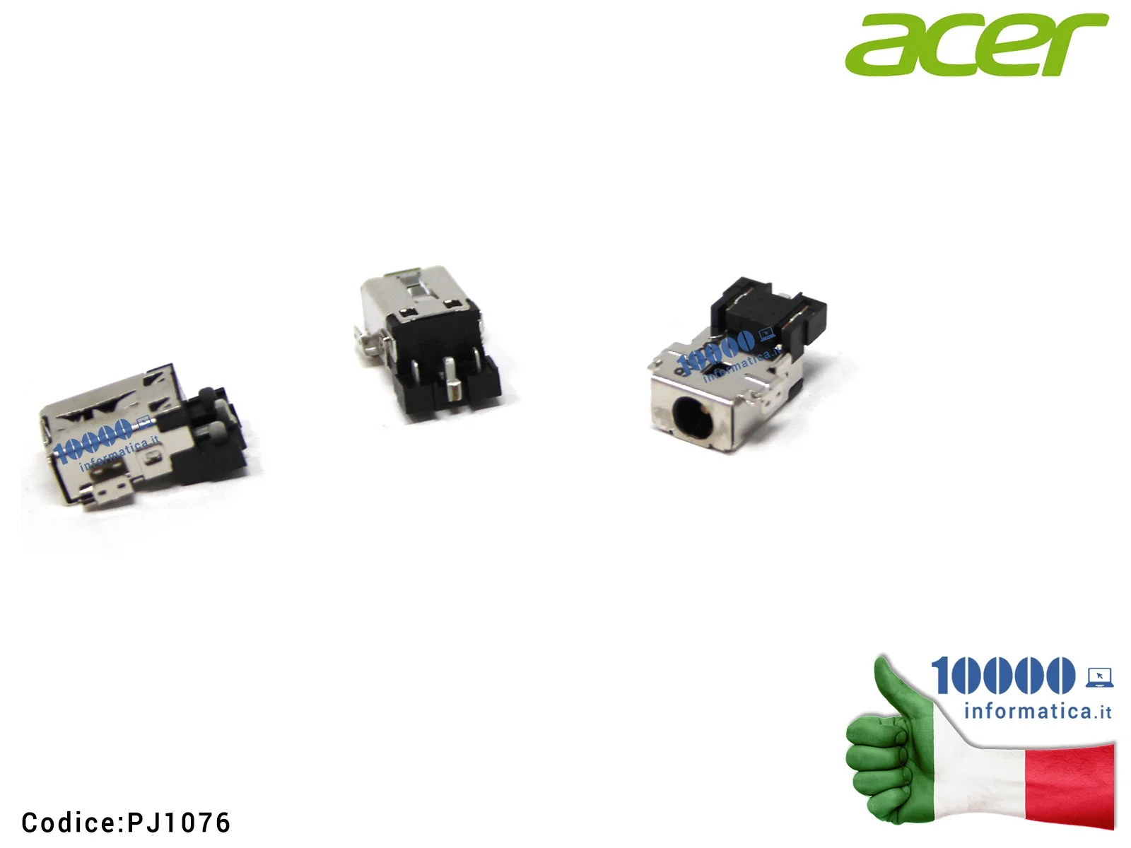 PJ1076 Connettore DC Power Jack PJ1076 ACER Swift 3 SF315-52 Aspire A515-56 (N20C5) A514-53 A514-53G TravelMate P215 TMP215 P...