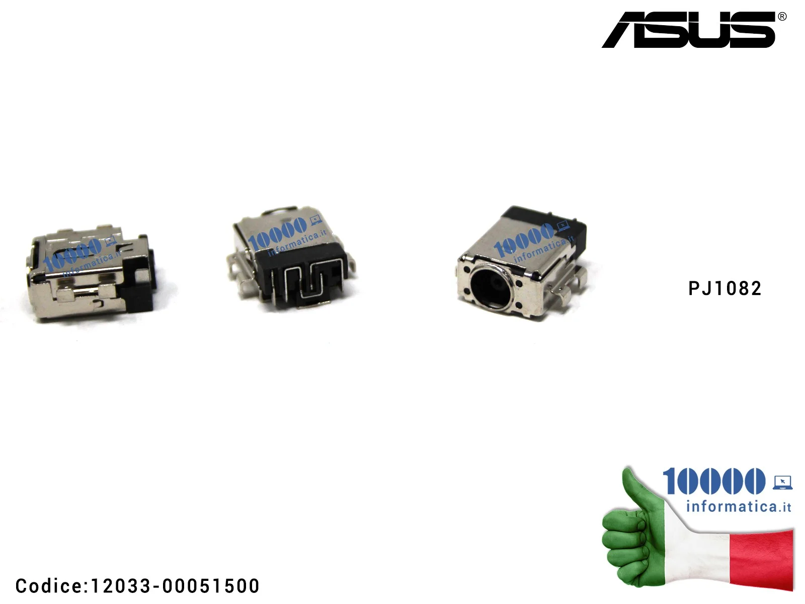 12033-00051500 Connettore DC Power Jack PJ1082 ASUS X560 X570 F560 F560U F560UD FX570U X560U X560UD X570U X570UD 12033-00051500