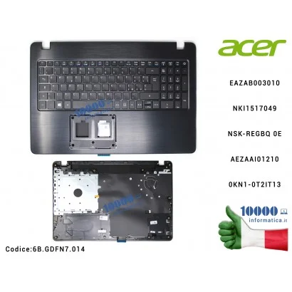 6B.GDFN7.014 Tastiera Retroilluminata Italiana Completa di Top Case Superiore [NERO] ACER Aspire F5-573 F5-573G F5-573T EAZAB...