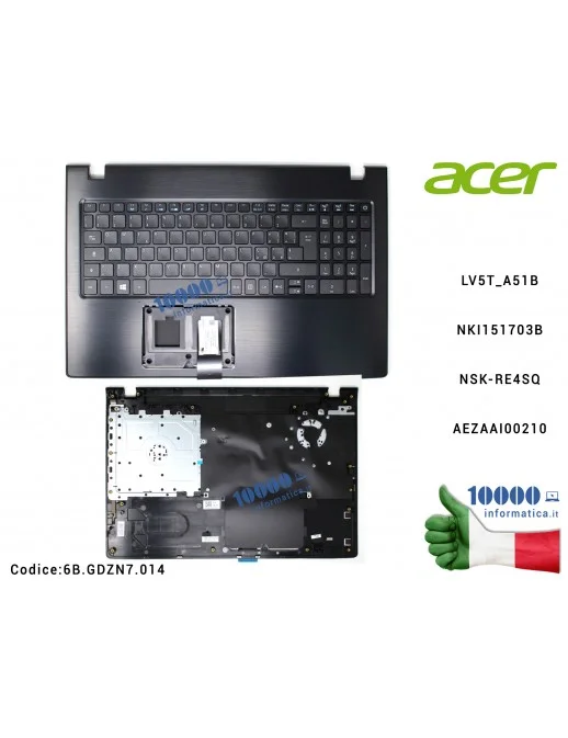 6B.GDZN7.014 Tastiera Italiana Completa di Top Case Superiore ACER Aspire E5-523 E5-575 E5-575G TravelMate TMP259-G2-M TMP259...