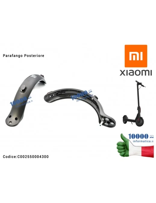 C002550004300 Parafango Posteriore XIAOMI Monopattino Mi M365 PRO PRO 2 Rear Fender Mi Electric Scooter Pro