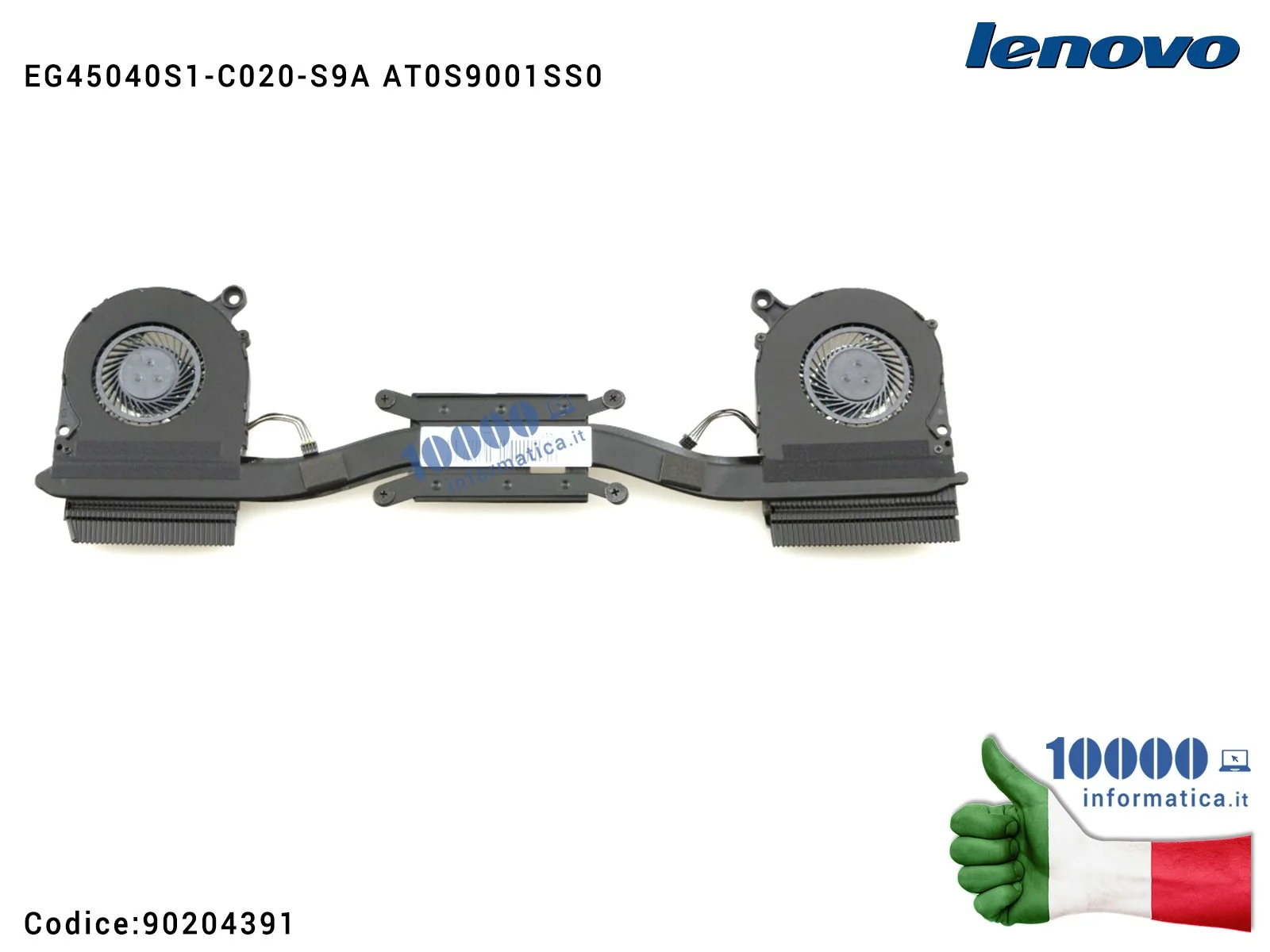 90204391 Ventola Fan con Dissipatore Heatsink LENOVO UltraBook Yoga 2 Pro 13 EG45040S1-C020-S9A AT0S9001SS0