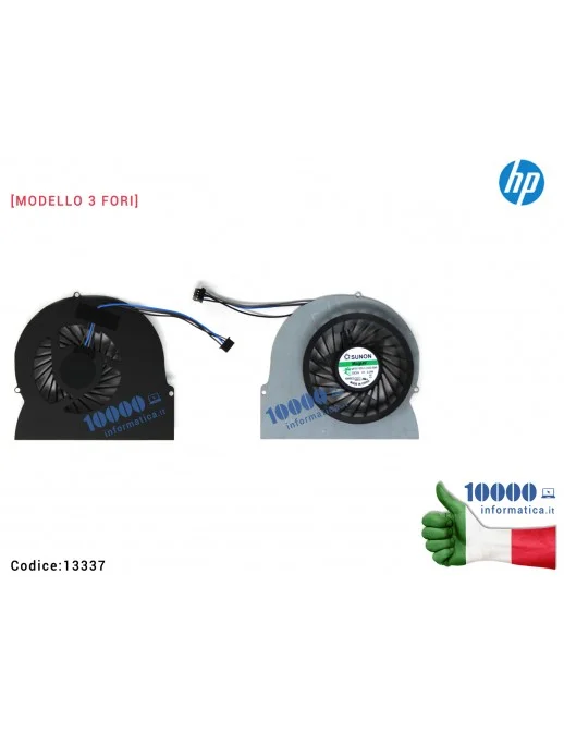 13337 Ventola di Raffreddamento Fan CPU HP [3 FORI] EliteBook 8560W 8570W 8560P MF60150V1-C000-S9A