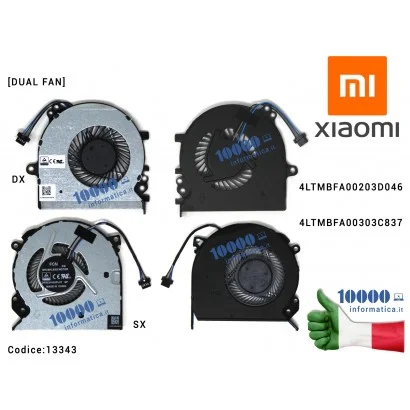 13343 Ventola Fan CPU+GPU XIAOMI MI Ruby TM1802-AC TM1802-AD MX110 [DIS] (2019) [DUAL FAN] 4LTMBFA00203D0464LTMBFA00303C837