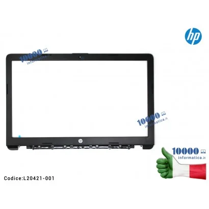 L20421-001 Cornice Display Bezel LCD HP [Versione 1] 250 G7 255 G7 256 G7 15-DA 15-DA0134NL 15-DA000 15-DB 15-DR TPN-C135 TPN...