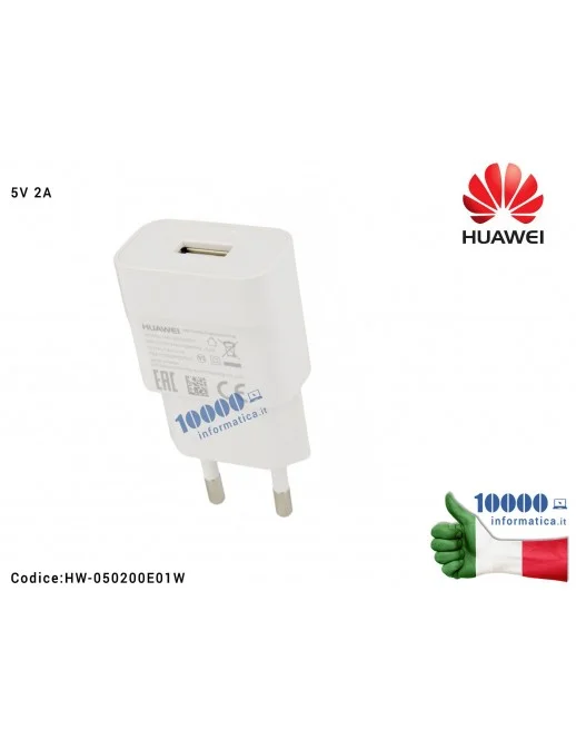02220951 Alimentatore Carica Batteria USB HUAWEI 10W 5V 2A [BIANCO] (HW-050200E01) Honor 7 (PLK-L01)Honor 7 (PLK-L11)