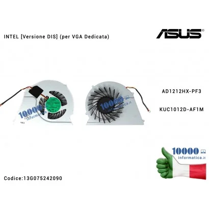 13G075242090 Ventola di Raffreddamento Fan CPU ASUS All In One ET2011EG ET2011EGT ET2011ET (4 PIN) INTEL [Versione DIS] (per ...