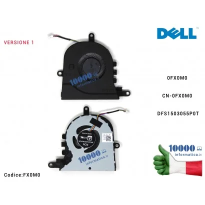 FX0M0 Ventola Fan CPU DELL Inspiron 5770 Latitude 3590 Vostro 3580 - FX0M0 0FX0M0 Ventola Fan CPU DELL Latitude 3590 L3590 E3...