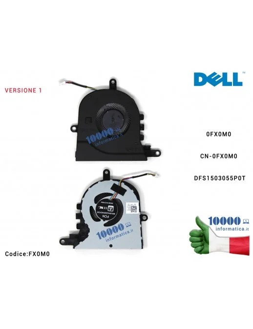 FX0M0 Ventola Fan CPU DELL Inspiron 5770 Latitude 3590 Vostro 3580 - FX0M0 0FX0M0 Ventola Fan CPU DELL Latitude 3590 L3590 E3...