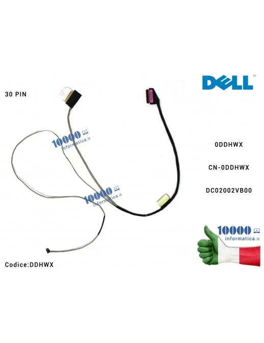 DDHWX Cavo Flat LCD DELL Inspiron 15 5570 5575 P75F (30 PIN) Latitude 3590 DC02002VB00 0DDHWX CN-0DDHWX