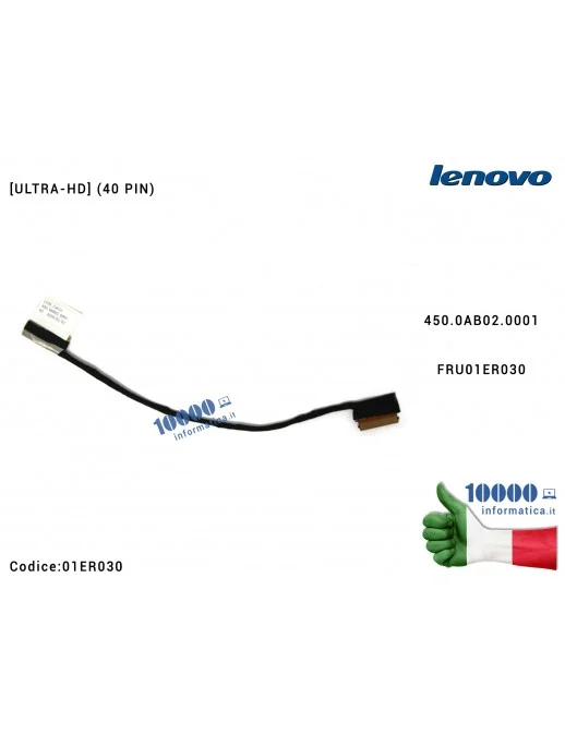 01ER030 Cavo Flat LCD LENOVO ThinkPad T570 T580 P51S P52S [UHD] (40 PIN) 450.0AB02.0001 FRU01ER030