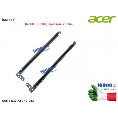 33.AYCN2.003 Staffe Brackets [T 2.6] ACER Aspire Vero AV15-51 AV15-52 (N20C5) [MODELLI FHD] [COPPIA] 33.AYCN2.003