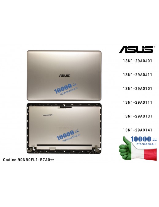 90NB0FL1-R7A012 Cover Top LCD ORIGINALE ASUS per ASUS N580V N580VD X580VD X580V N580G Metal Cover Scocca Lcd Asus N580 X580 O...