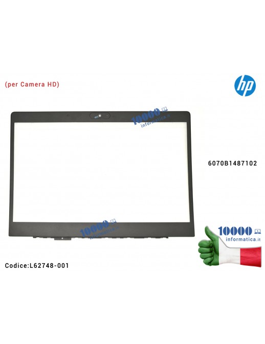 L62748-001 Cornice Bezel LCD HP EliteBook 745 G5 840 G5 745 G6 840 G6 Zbook 14U G6 (per Camera HD) L62748-001 6070B1487102