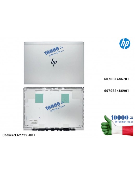 L62729-001 Cover LCD HP EliteBook 745 G5 840 G5 745 G6 840 G6 (Silver) L62729-001 6070B1486701 6070B1486901