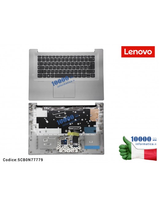 5CB0N77779 Tastiera Italiana Completa di Top Case Superiore LENOVO IdeaPad 320S-15 [SILVER] 320S-15ISK (80Y9) 320S-15IKB (81B...
