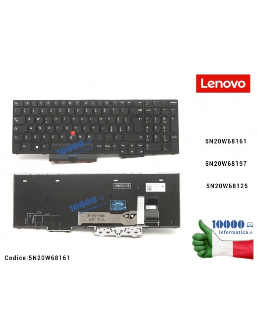 5N20W68161 5N20W68161 Tastiera LENOVO ThinkPad L15 Gen 1 (20U7) (20U8) L15 Gen 2 (20X3) (20X4) 5N20W68161 5N20W68197 5N20W681...
