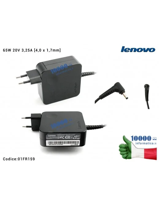 01FR159 Alimentatore LENOVO 65W 20V 3,25A [4,0 x 1,7mm] IdeaPad S540 310-15IKB 330S-15ARR 330-15IKB YOGA 530 520 520-14IKB 32...