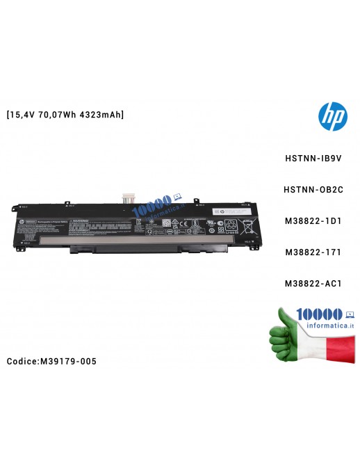 M39179-005 Batteria WK04XL HP Victus Gaming 15-FB Victus 16-D 16-E [15,4V 70,07Wh 4323mAh] M39179-005 HSTNN-IB9V HSTNN-OB2C M...