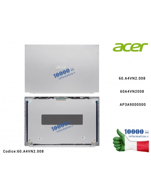 60.A4VN2.008 Cover LCD ACER Aspire 5 A515-56 (N20C5) A515-56G A515-56T S50-53 [SILVER] 60.A4VN2.008 60A4VN2008 AP3A9000500