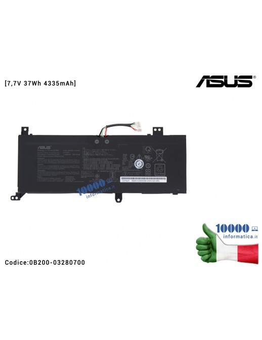 0B200-03280700 Batteria C21N1818 ASUS F412F X415FA X415JA X515DA [7,7V 37Wh 4335mAh] 0B200-03280700 0B200-03280500 X415DA X41...