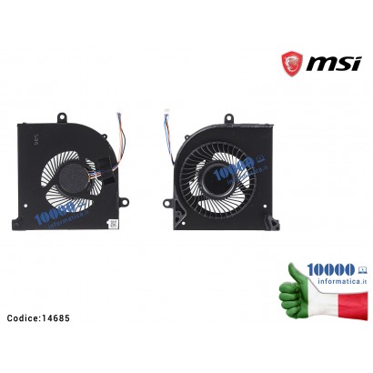 14685 Ventola Fan CPU MSI GS75 Stealth 8SF (MS-17G1) P75 Creator 8SE WS75 9TK GS75 Stealth 9SE
