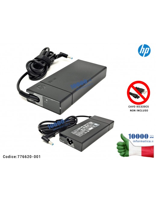 776620-001 Alimentatore HP 150W 19,5V 7,7A [4,5 x 3,0mm] ZBook 17 G3 ZBook 15 G4 ZBook 15 G3 17-W 17-W266CL 15-AX 15-AX210MS ...