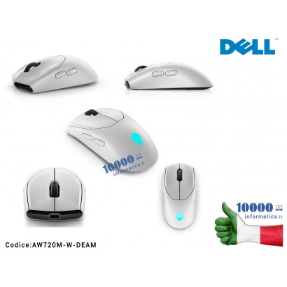 AW720M-W-DEAM Alienware Tri-Mode Wireless Gaming Mouse DELL Aw720M Ambidestro Rf Wireless + Bluetooth Optical 26000 Dpi AW720...