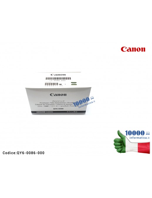 TESTINA DI STAMPA NERA ORIGINALE CANON MX922 MX725 MX721 MX722 IX6820 MX727 MX925 QY6-0086-000 Canon Print Head Black