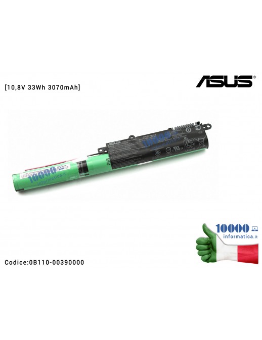 Batteria A31N1519 ORIGINALE ASUS X540 X540LJ X540L X540S X540SA X540Y F540 F540S F540SA [10,8V 33Wh 3070mAh] 0B110-00390100