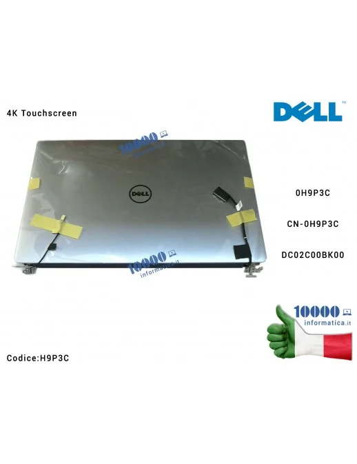 H9P3C Display Assembly Cover LCD Dell XPS 15 9550 9560 4K Touchscreen Cerniere Wi-Fi H9P3C 0H9P3C CN-0H9P3C Precision 5510 55...