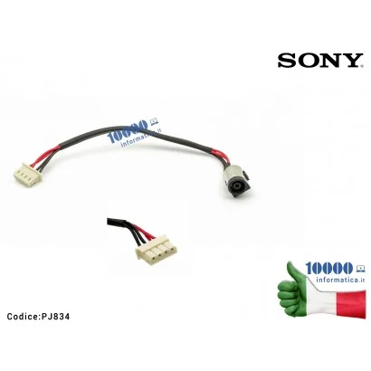 PJ834 Connettore di Alimentazione DC Power Jack PJ834 SONY SVF15 SVF152 SVF152A29M (12,5 cm)
