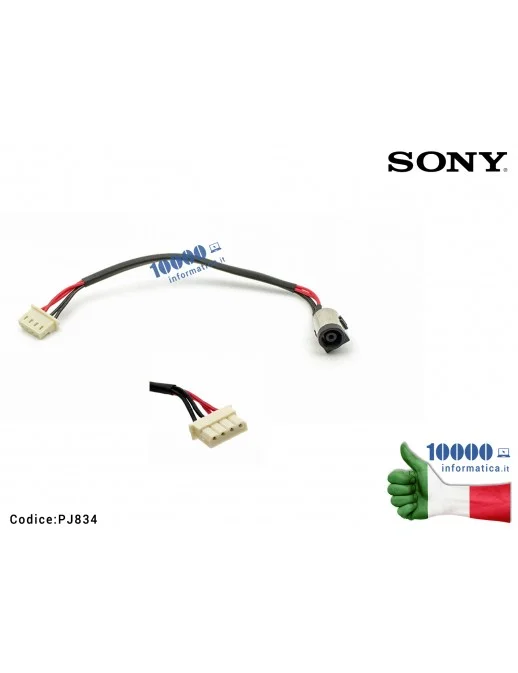 PJ834 Connettore di Alimentazione DC Power Jack PJ834 SONY SVF15 SVF152 SVF152A29M (12,5 cm)