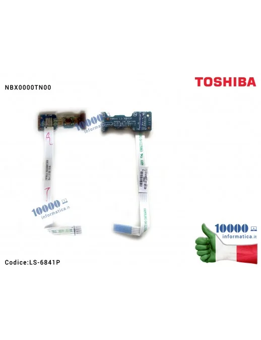 LS-6841P Pulsante Accensione con cavo Power Button Board TOSHIBA Satellite C660 C660D C655 Pro C660 NBX0000TN00 45318751L01