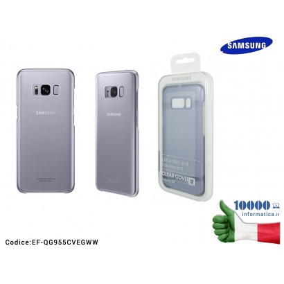 Samsung Custodia Originale Clear Cover Viola Trasparente Galaxy S8 Plus G955F Cover Clear Slim SAMSUNG Galaxy Galaxy S8+ Plus SM