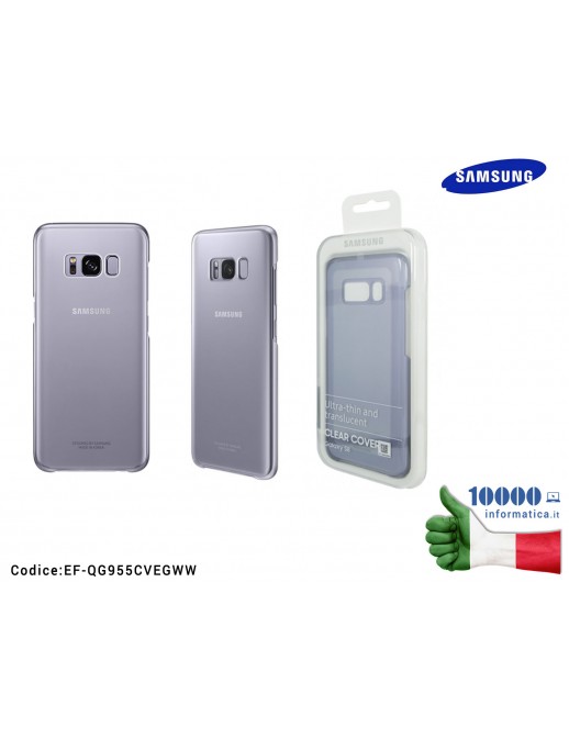 Samsung Custodia Originale Clear Cover Viola Trasparente Galaxy S8 Plus G955F Cover Clear Slim SAMSUNG Galaxy Galaxy S8+ Plus SM