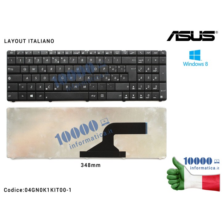 Tastiera Italiana ASUS (NERA) N53 N53J N53JN P52 P52J P52JC P52F N53S N53SV AENJ2I01210 9A.N6VSQ.20E 04GN0K1KIT00