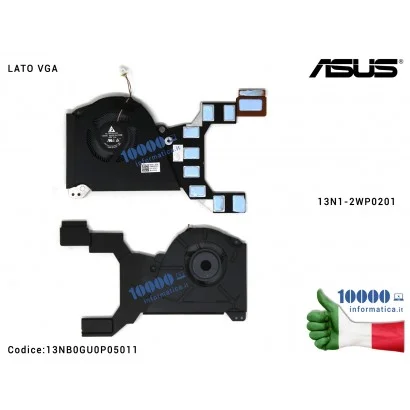 13NB0GU0P05011 Ventola di Raffreddamento Fan + Dissipatore Heatsink VGA ASUS ROG Zephyrus GX501 GX501V GX501VIK GX501VSK 13N1...