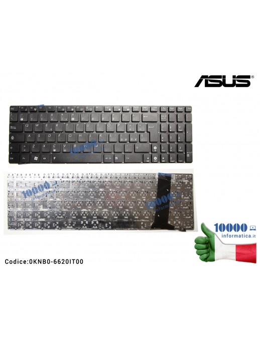 Tastiera Italiana ASUS N56 N56V U500VZ N76 R500V R505 N76 N56DP N56DY N56JK N56JN N56JR N56VB N56VJ [SENZA FRAME]