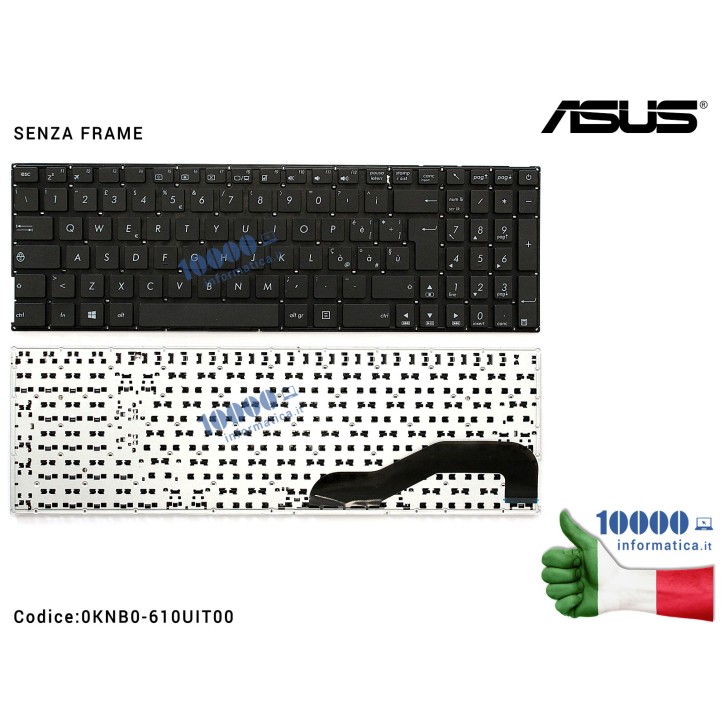 Tastiera Italiana ASUS X540 X540L X540LA F540 F540L K540 K540L K540LA [SENZA FRAME] 0KNB0-610UIT00