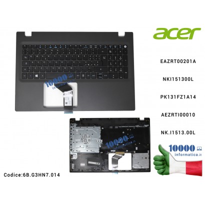 Tastiera Italiana Completa di Top Case Superiore ACER Aspire E5-574 E5-574G E5-574T [GRIGIO]