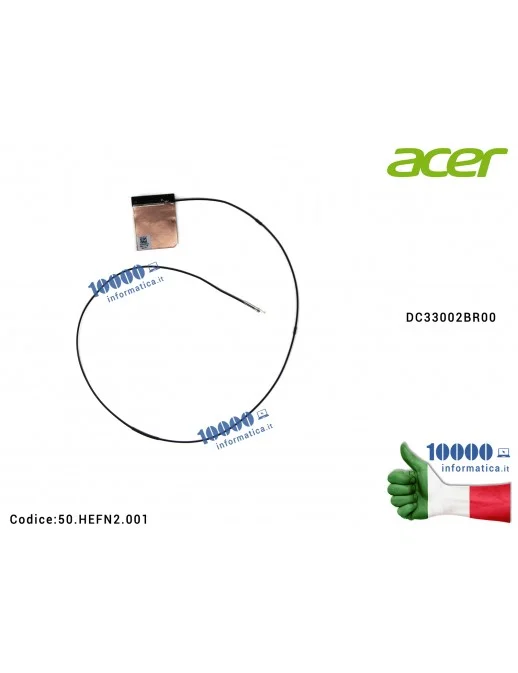 50.HEFN2.001 Cavo Antenna Wi-Fi WLAN Main (NERO) ACER Aspire A315-42 A315-42G A315-54 A315-54K Extensa 215-51 215-51G 215-51K...