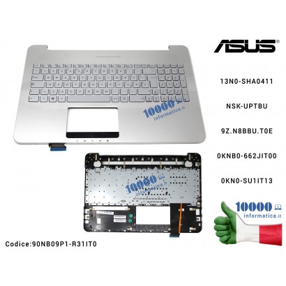 90NB09P1-R31IT0 Tastiera Italiana Completa di Top Case Superiore ASUS VivoBook Pro N552 N552V N552VX N552VW [RETROILLUMINATA]...