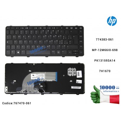 767470-061 Tastiera Italiana HP ProBook 430 G2 440 G2 445 G2 774383-061MP-12M66I0-698 PK131593A14 7H1670