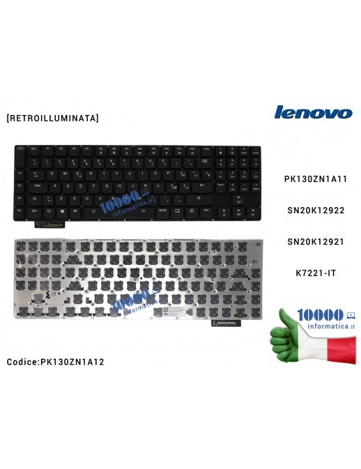 Tastiera Italiana LENOVO IdeaPad Y900-17 Y900-17ISK Y910 Y910-17ISK Y920-17IKB Y920-17 (SENZA FRAME) [RETROILLUMINATA] PK130ZN1A