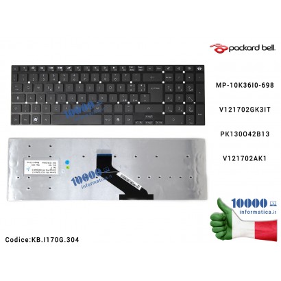 Tastiera Italiana PACKARD BELL EasyNote LS44HR P5WS0 LS11HR TS11HR TS11SB GATEWAY NV55S NV57H NV75S NV52L NV56R NV77H (NERA) MP-