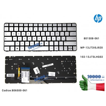 Tastiera Italiana Retroilluminata (SILVER) HP Spectre x360 13-4000 13-4101NL [ARGENTO] (NO FRAME) MP-13J73I0J920 801508-061