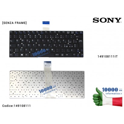 Tastiera Italiana SONY SVT11 TAP11 VGP-WKB16 (NERA) [SENZA FRAME] 149108111IT
