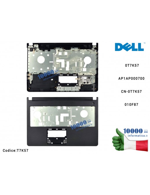 Top Case Upper Palmrest Cover Superiore DELL Inspiron 15-5558 15 5000 5555 5558 5559 [NO Touchpad] 0T7K57 AP1AP000700 CN-0T7K57 